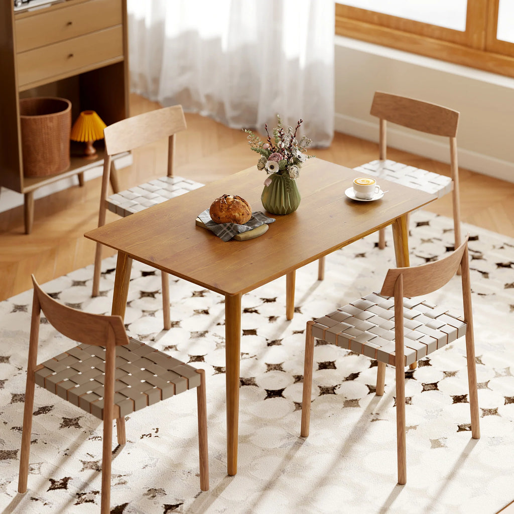 « Sylvan » — Table à manger en pin brun, 120 cm