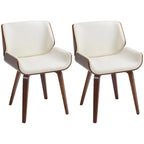 « Vesper » — Lot de 2 chaises vintage blanches et brunes