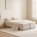 « Nuage » — Canapé convertible 2 places en chenille beige