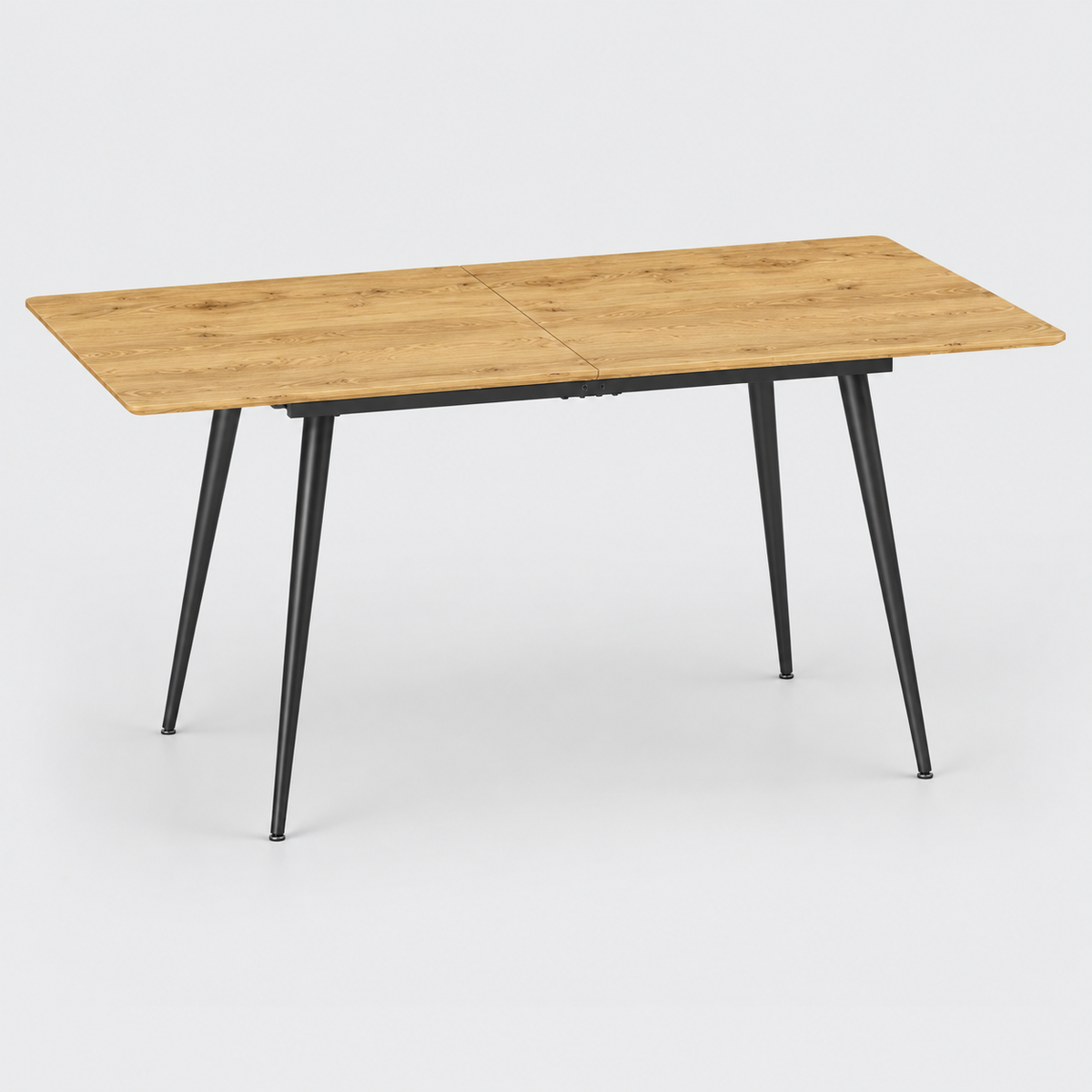 « Allonge » — Table extensible effet bois, 120 à 160 cm — vue 1