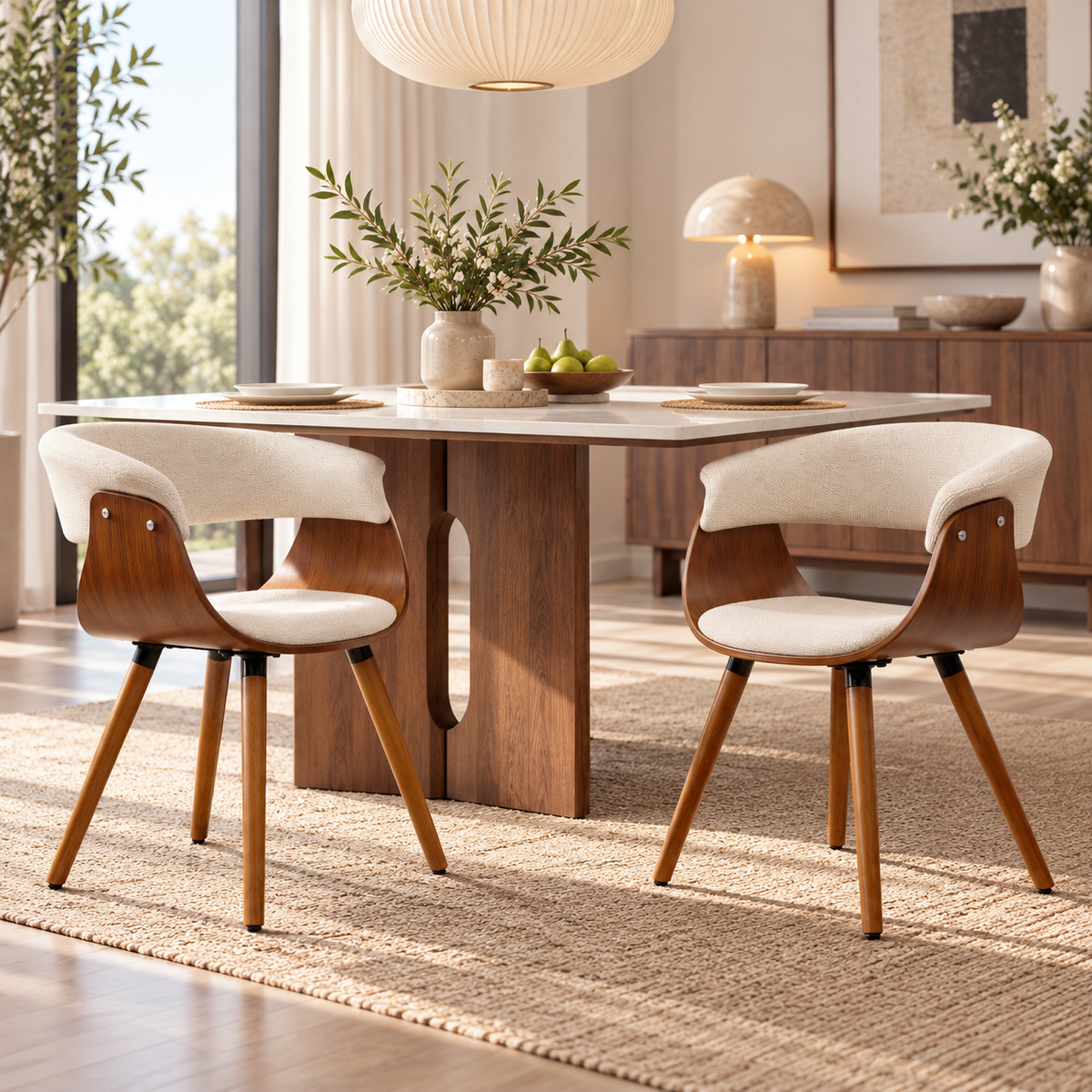 « Avel » — Lot de 2 chaises beiges à dossier courbé — vue 2