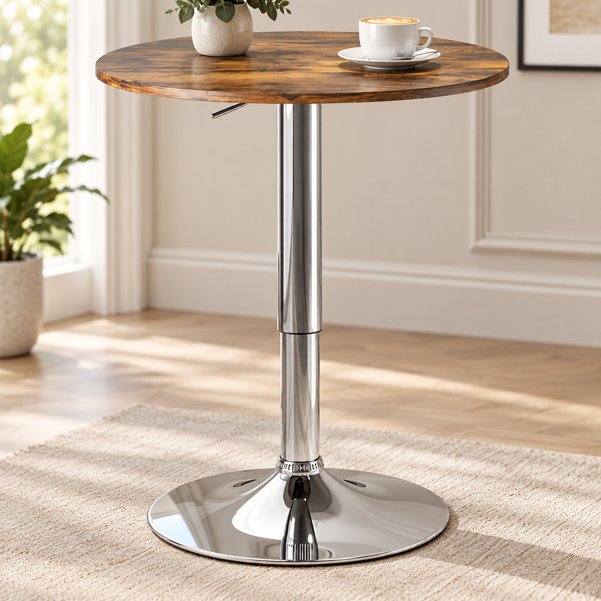 « Bistro » — Table ronde réglable à plateau pivotant — vue 4