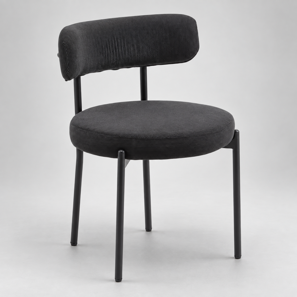 « Carbone » — Lot de 4 chaises noires rembourrées — vue 1