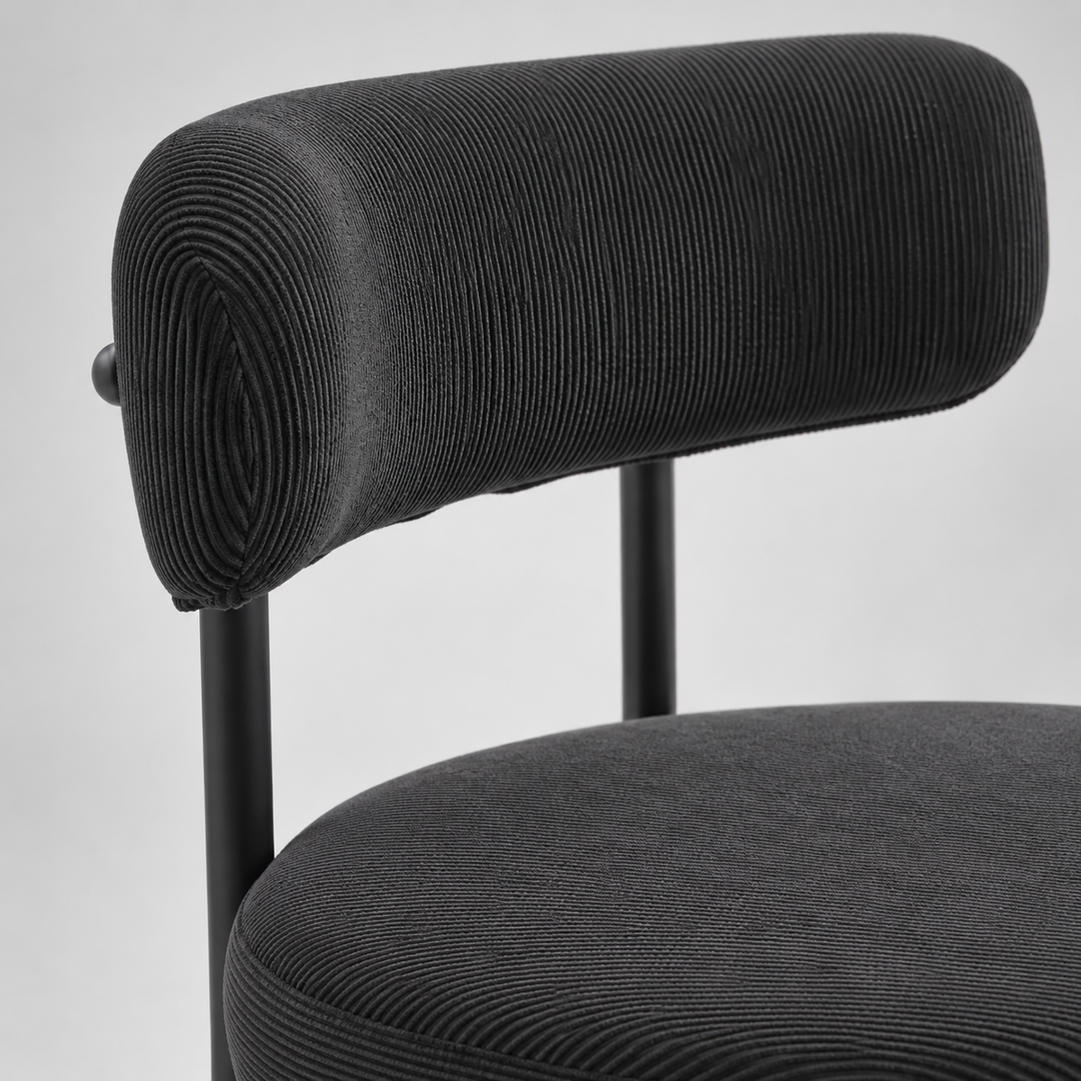 « Carbone » — Lot de 4 chaises noires rembourrées — vue 5