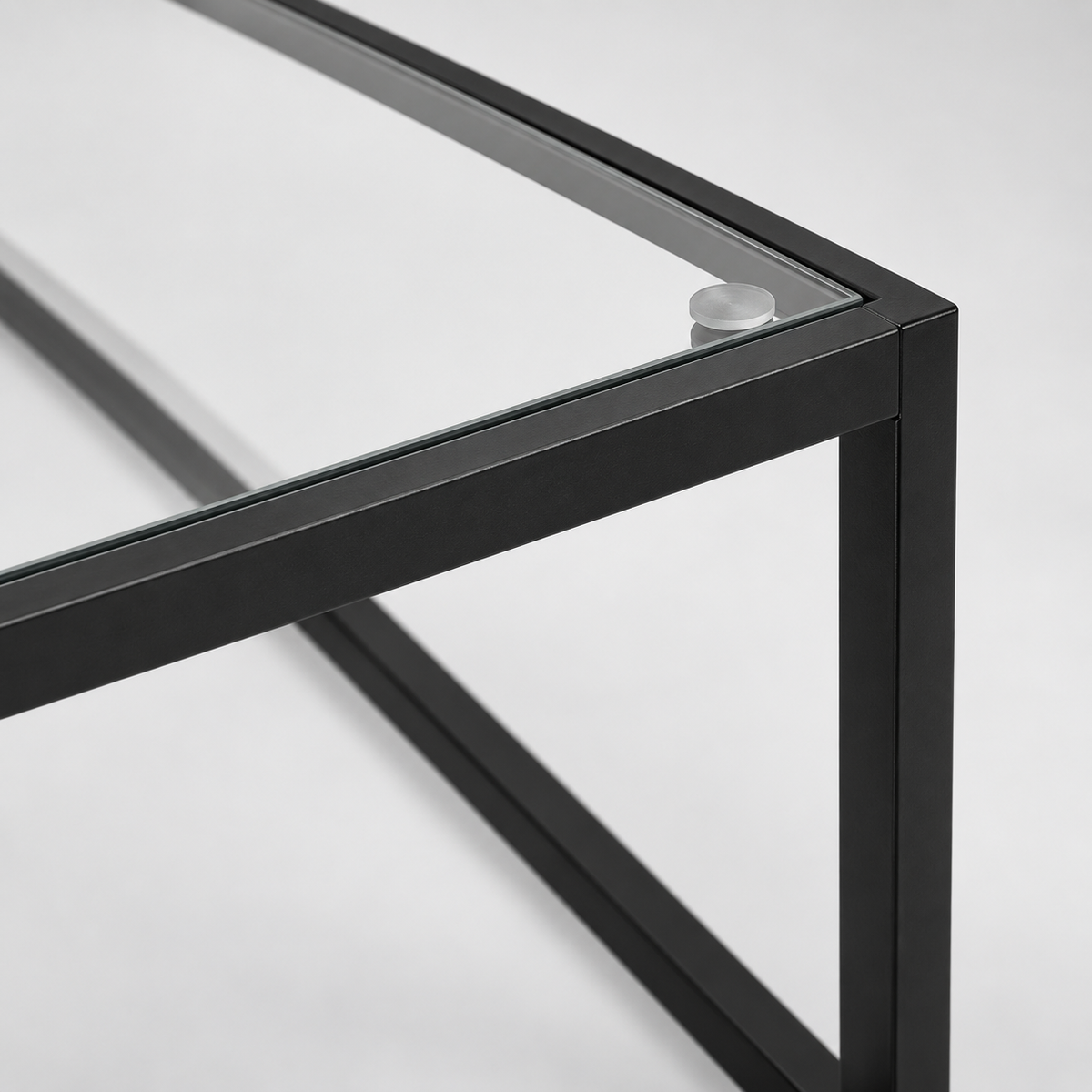 « Cristal » — Lot de 2 tables basses gigognes en verre — vue 3