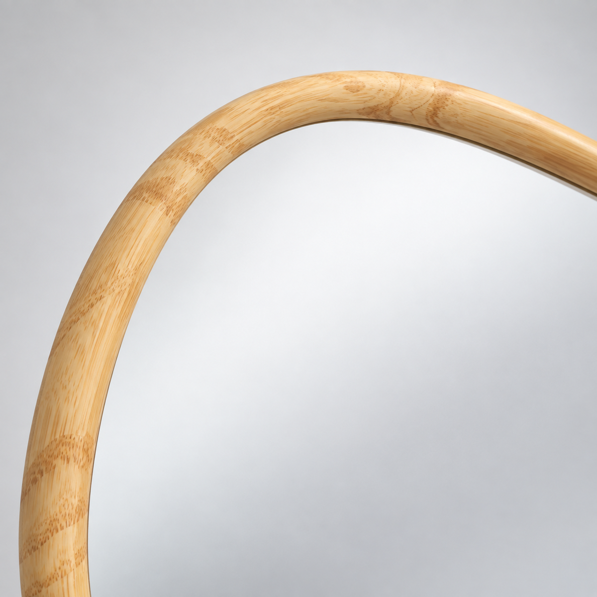 « Galet » — Miroir organique en bois naturel, 70 cm — vue 3