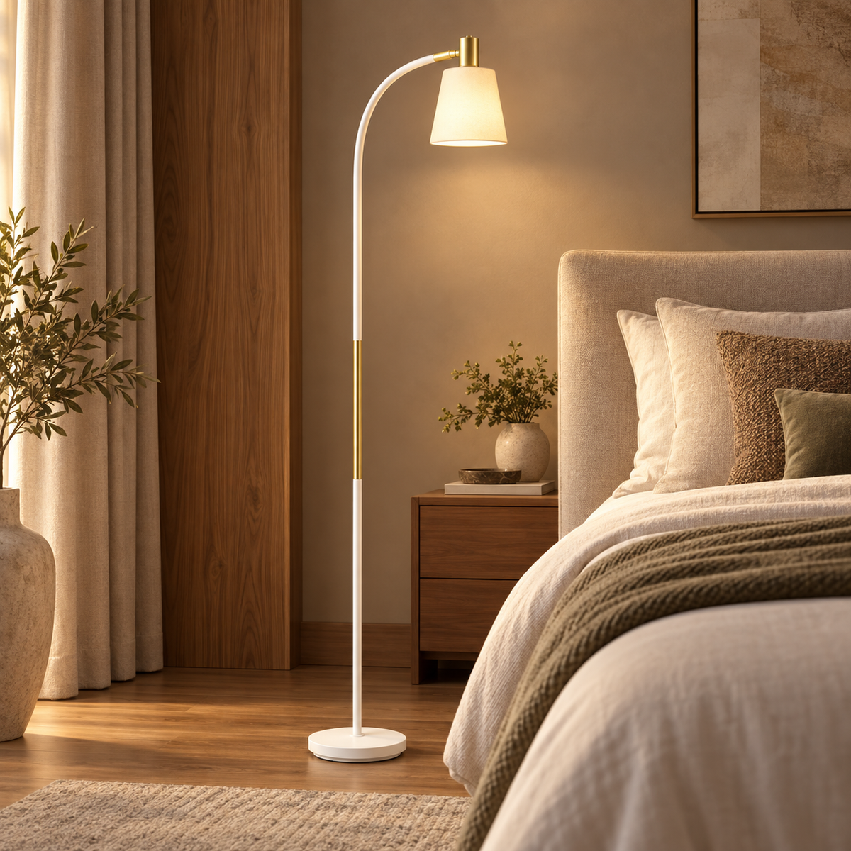 « Lise » — Lampadaire blanc réglable en hauteur — vue 2