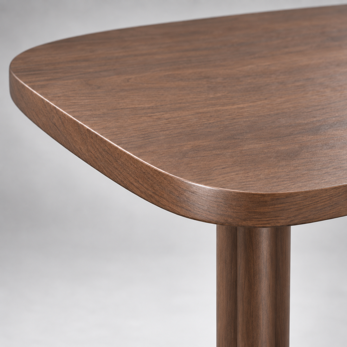 « Noma » — Table carrée en bois brun, 70 cm — vue 3