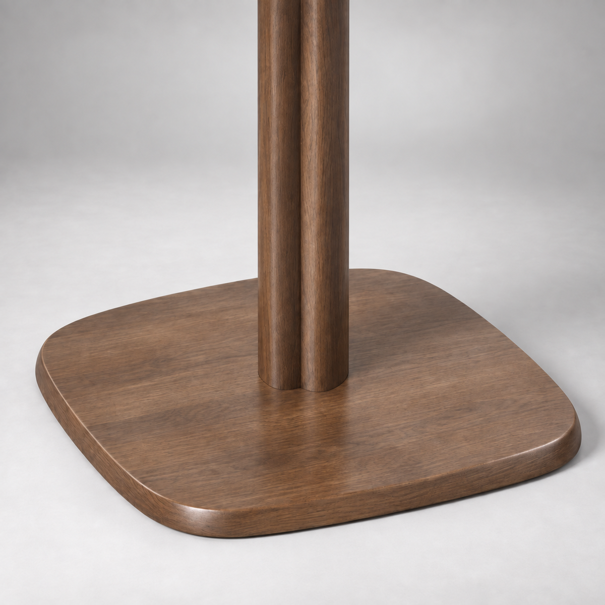« Noma » — Table carrée en bois brun, 70 cm — vue 4