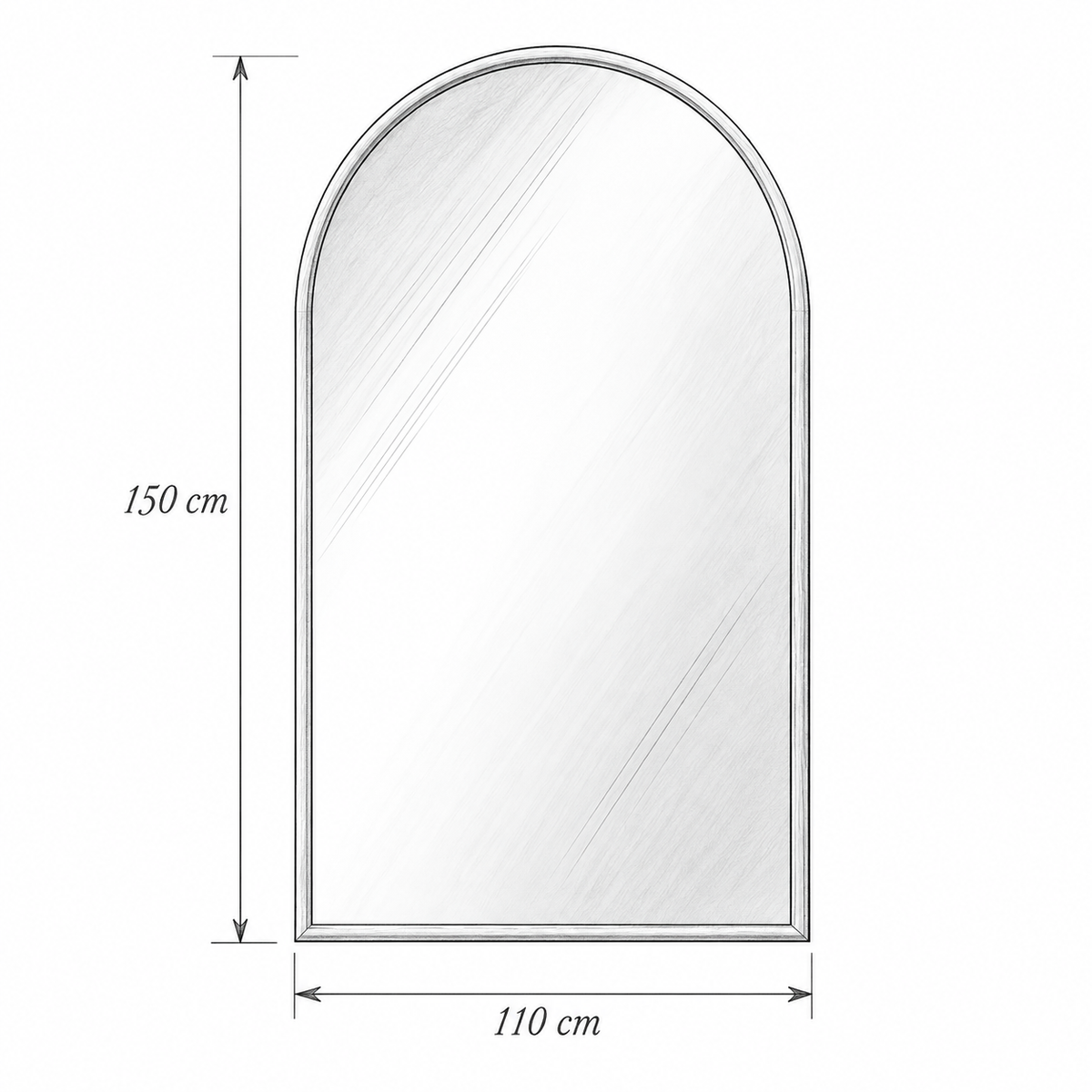 « Ogive » — Miroir mural en arche, 110 cm — vue 5