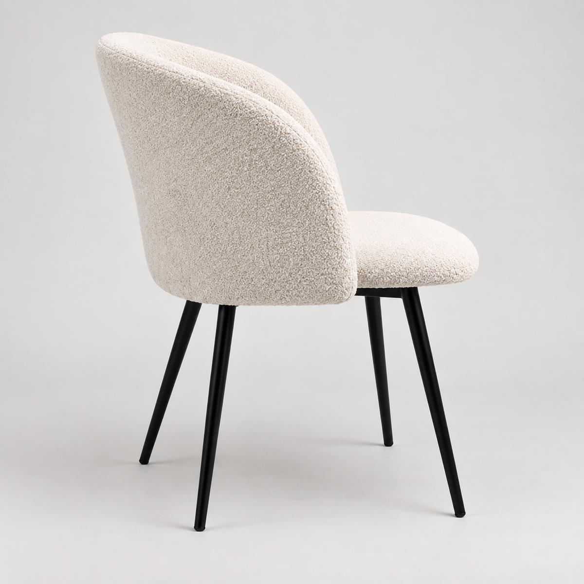 « Oline » — Lot de 2 chaises beiges en tissu texturé — vue 3