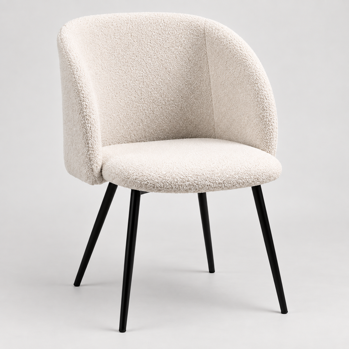 « Oline » — Lot de 2 chaises beiges en tissu texturé — vue 4