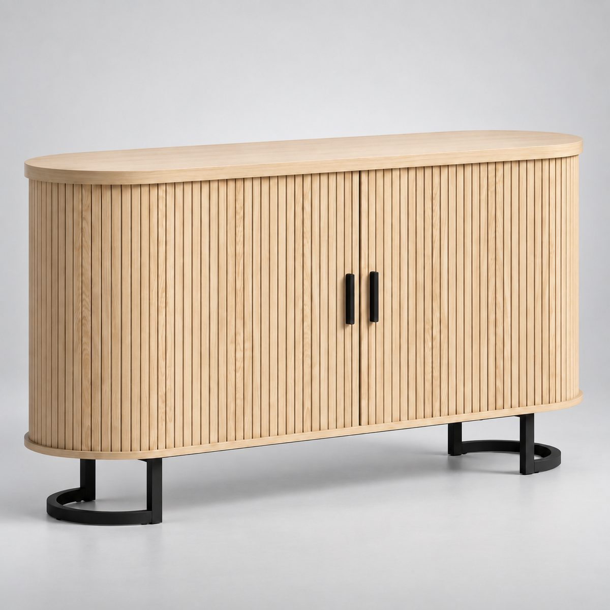 « Ondée » — Buffet ovale à portes coulissantes — vue 1