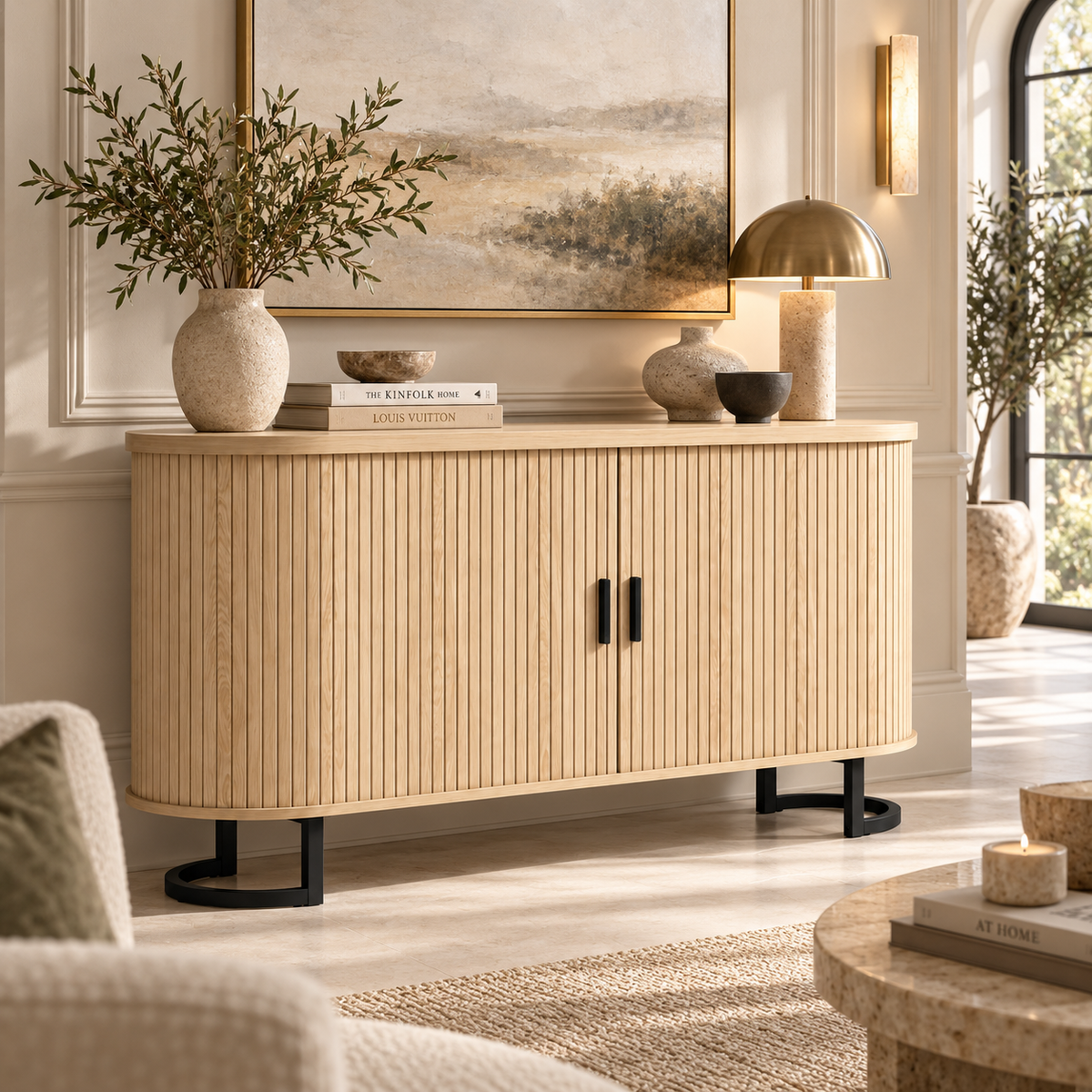 « Ondée » — Buffet ovale à portes coulissantes — vue 2