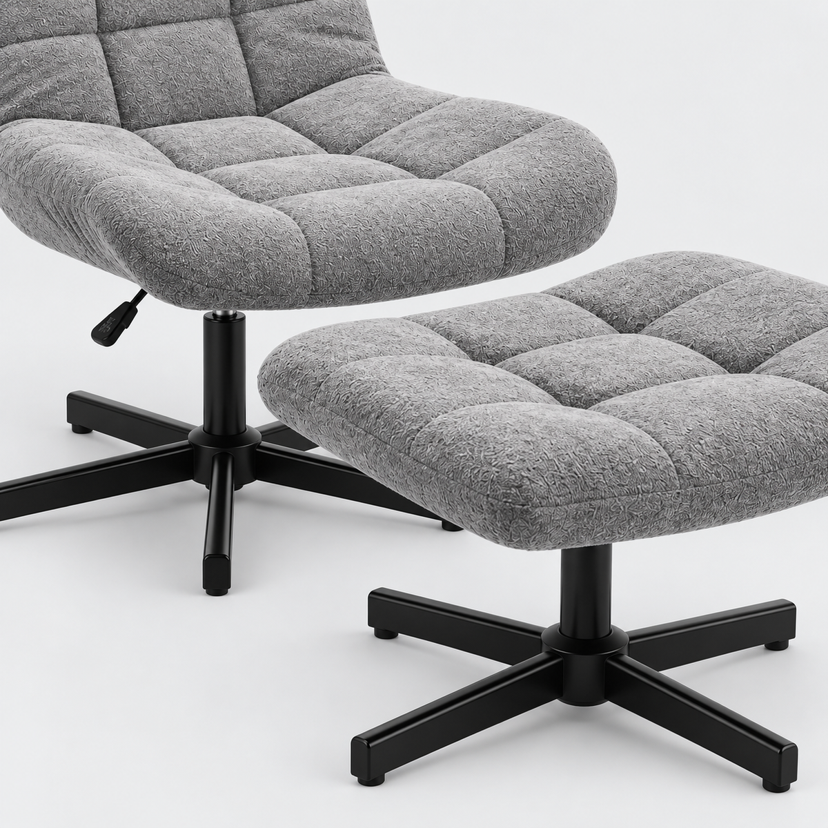 « Pausa » — Fauteuil inclinable gris avec repose-pieds — vue 4
