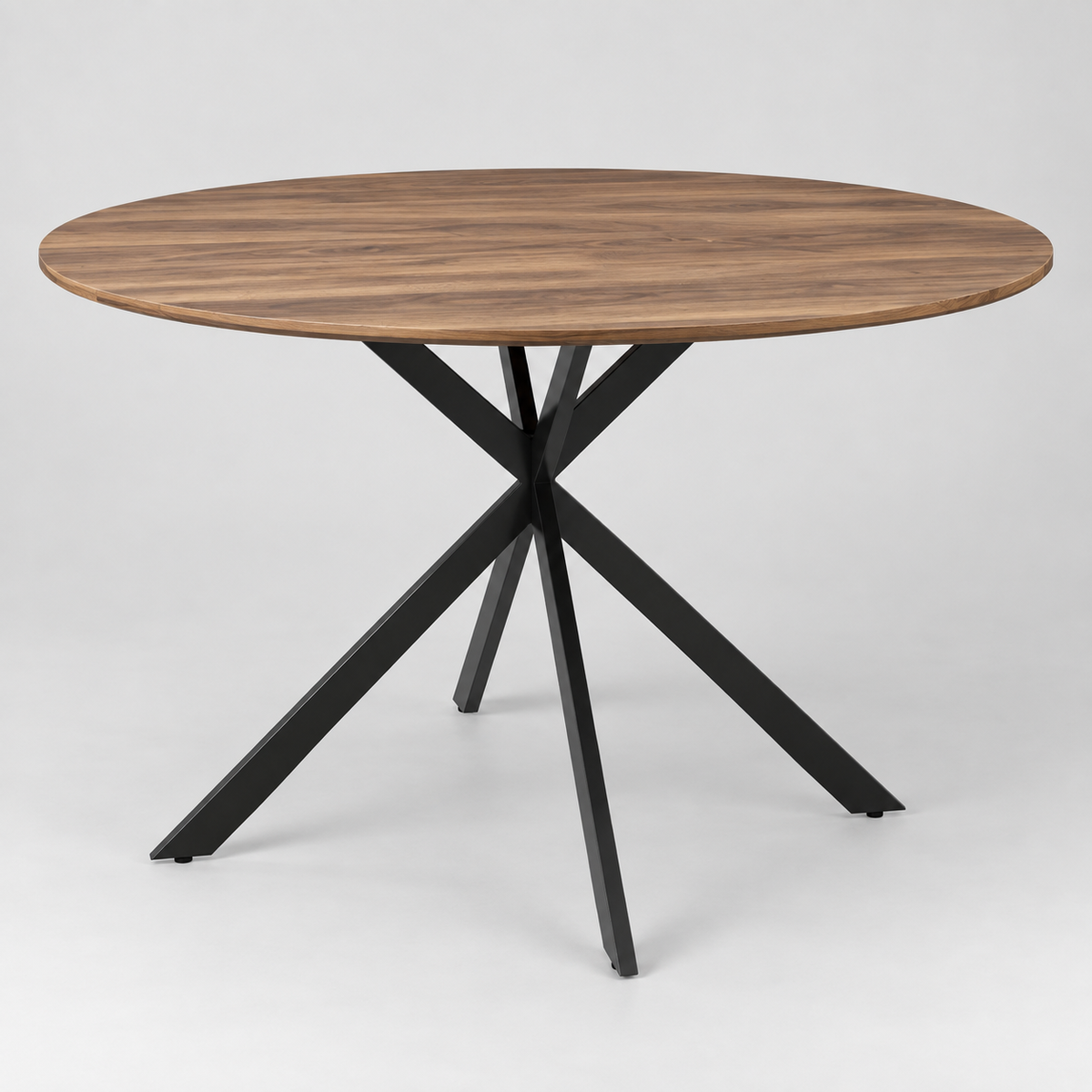 « Rondo » — Table à manger ronde effet bois, 120 cm — vue 1