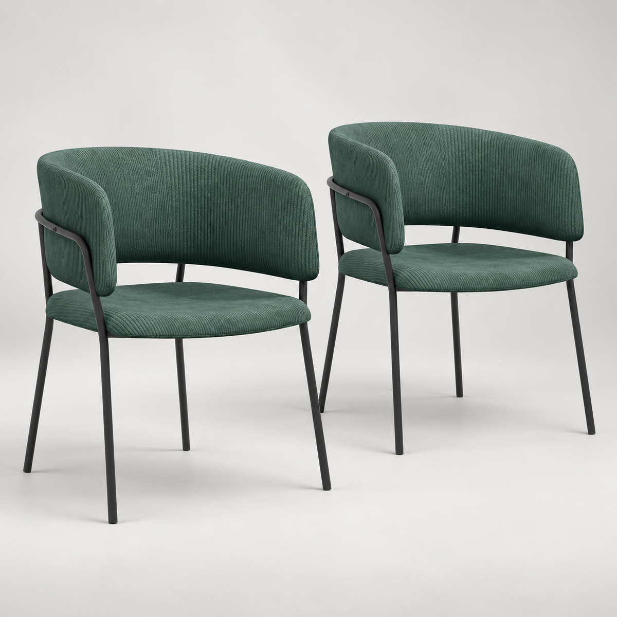 « Sauge » — Lot de 2 chaises en velours vert — vue 4