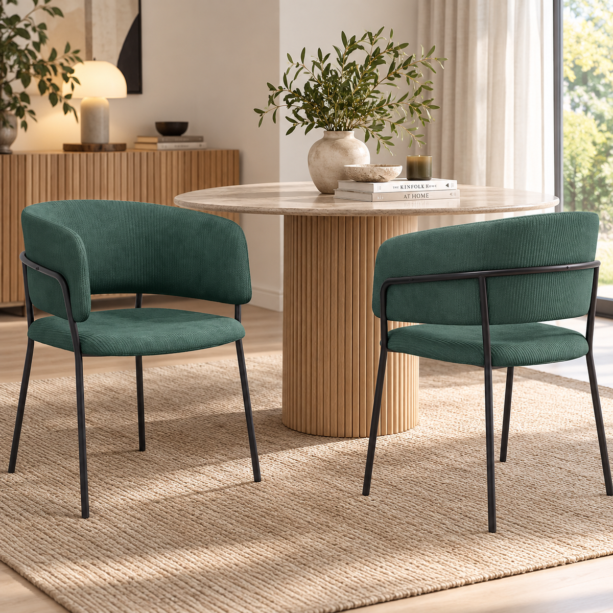 « Sauge » — Lot de 2 chaises en velours vert — vue 5