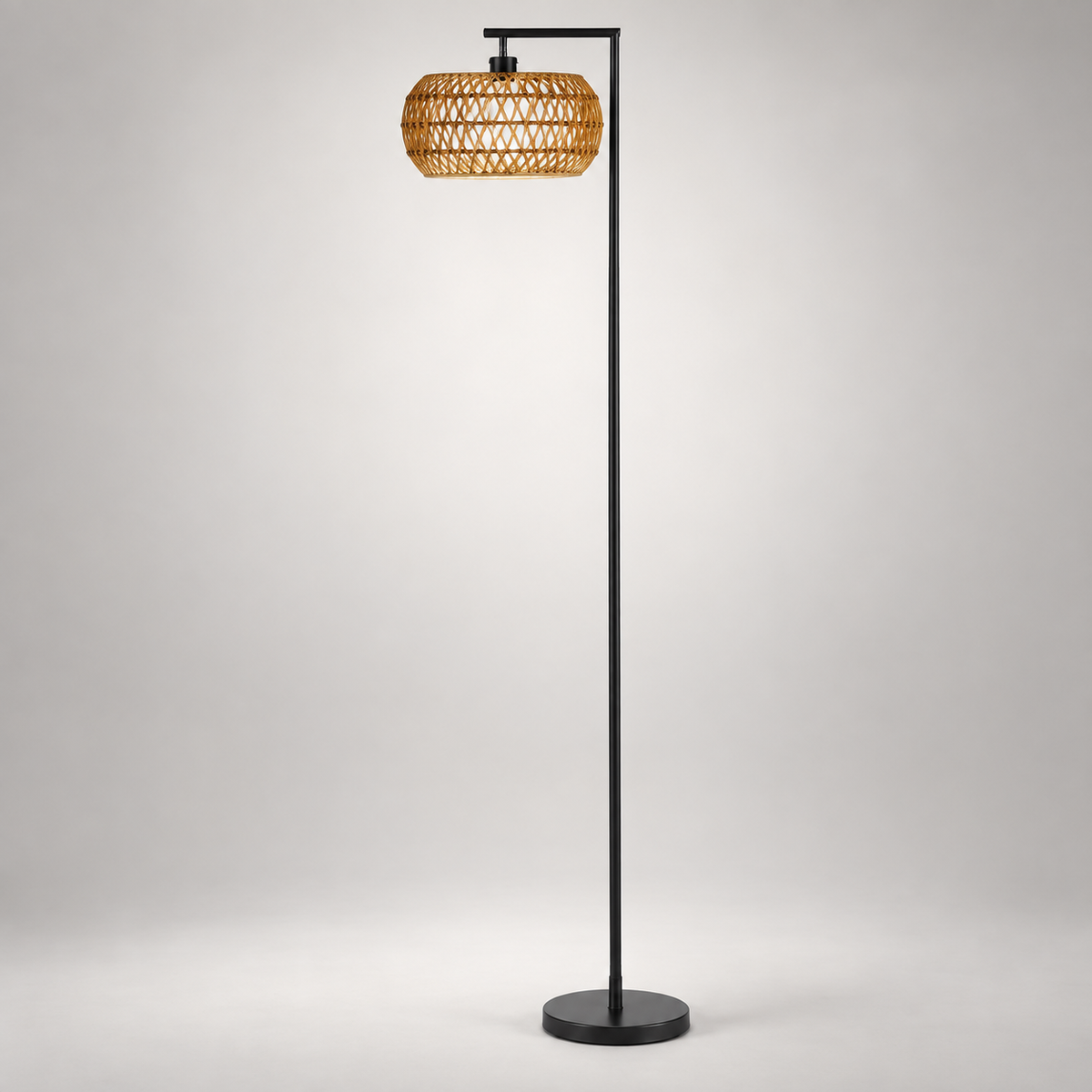 « Sélène » — Lampadaire noir à télécommande — vue 1