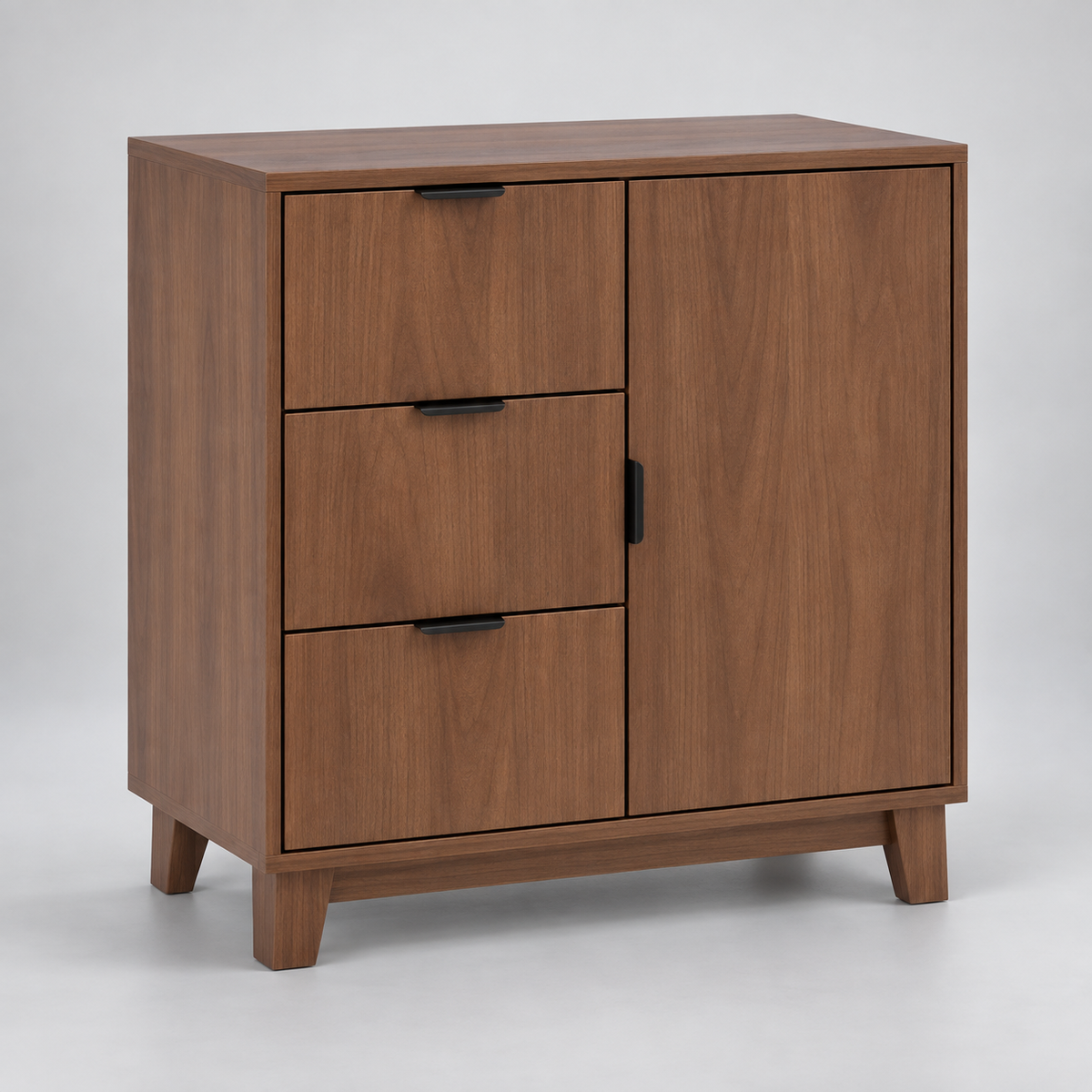 « Sillage » — Buffet effet bois à porte et 3 tiroirs — vue 1