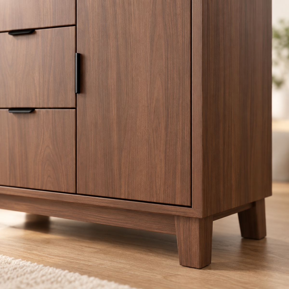 « Sillage » — Buffet effet bois à porte et 3 tiroirs — vue 5