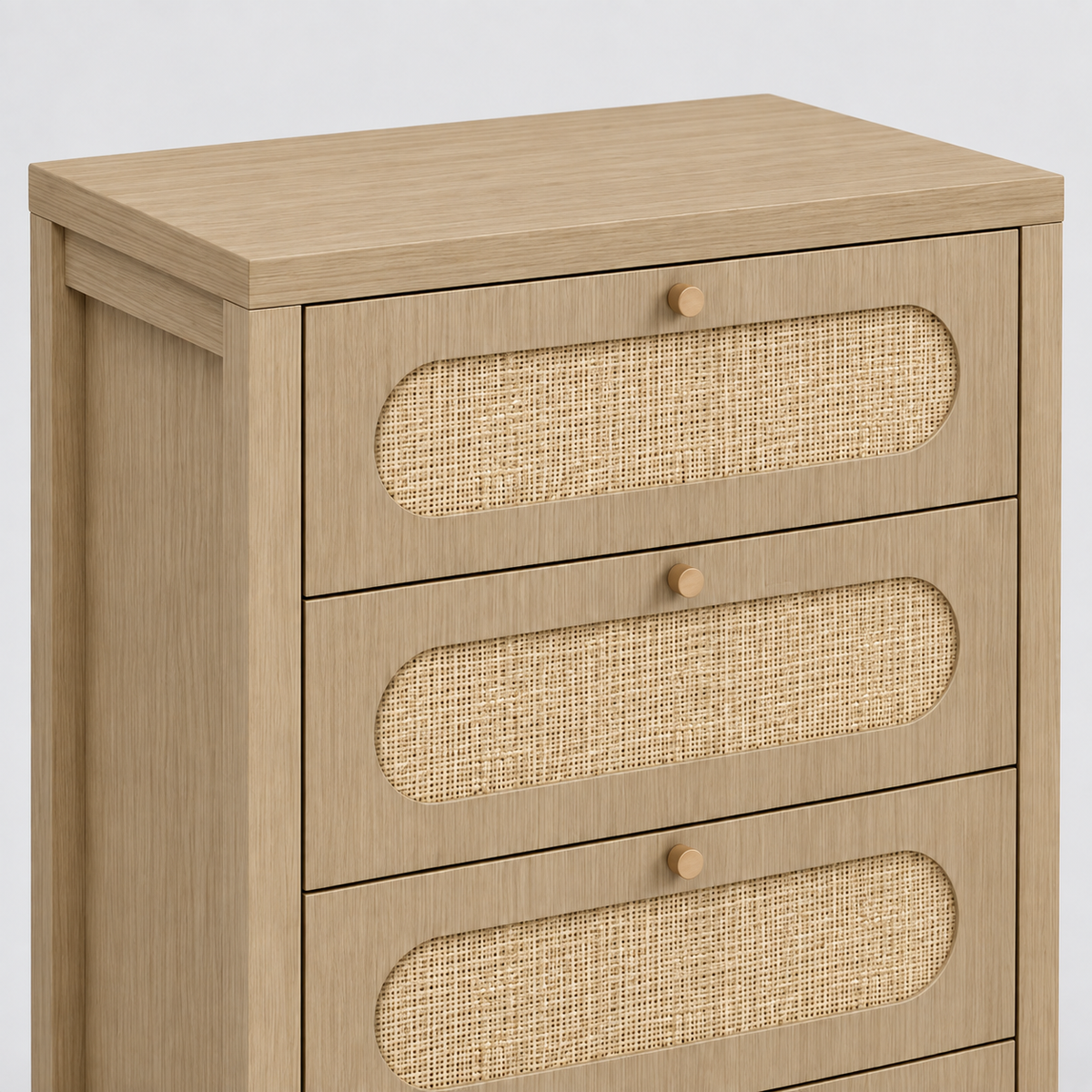 « Tressia » — Commode à 4 tiroirs et façades tressées — vue 3