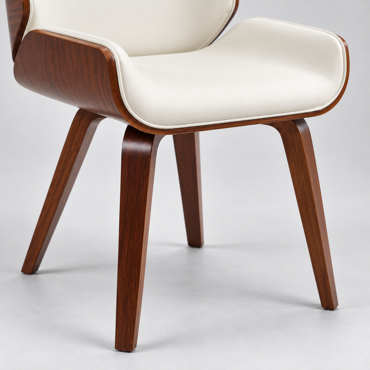 « Vesper » — Lot de 2 chaises vintage blanches et brunes — vue 4
