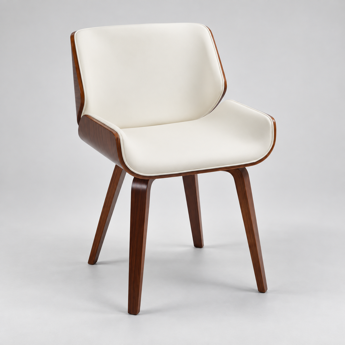 « Vesper » — Lot de 2 chaises vintage blanches et brunes — vue 5