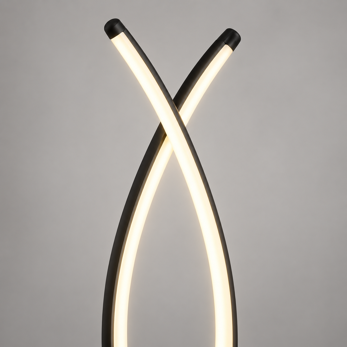 « Volute » — Lampadaire noir à double spirale — vue 4